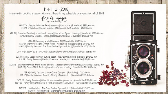 2018 schedule